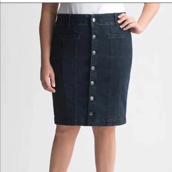 lane bryant jean skirts
